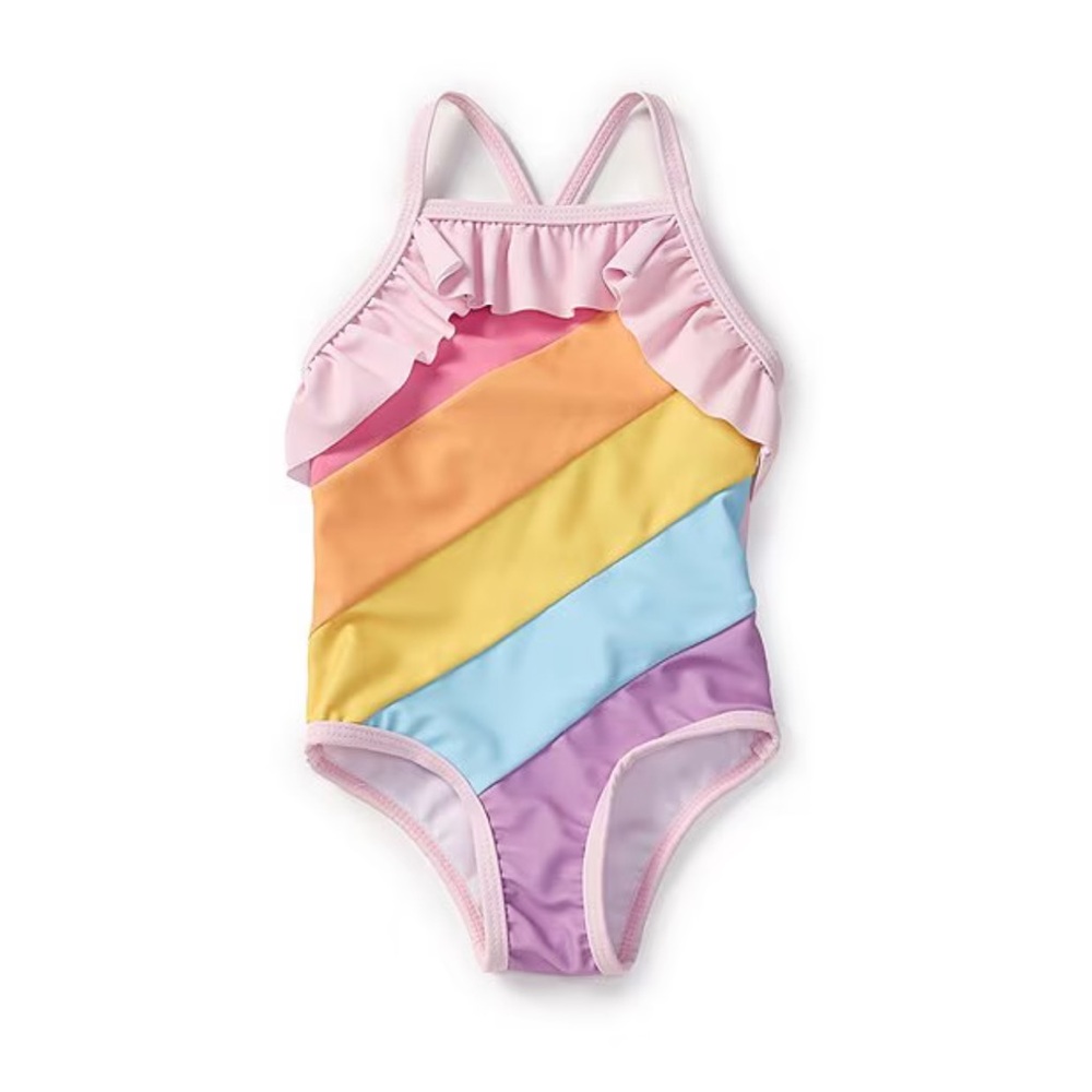 Adventurwear360 Square Neck Rainbow 🌈 One Piece Swimsuit - Picture 1 of 2